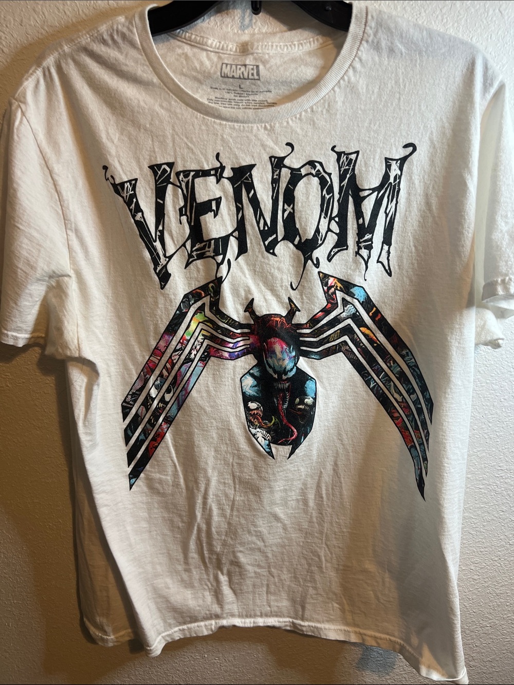 Marvel Venom Graphic Tee - White with Multicolor Spider